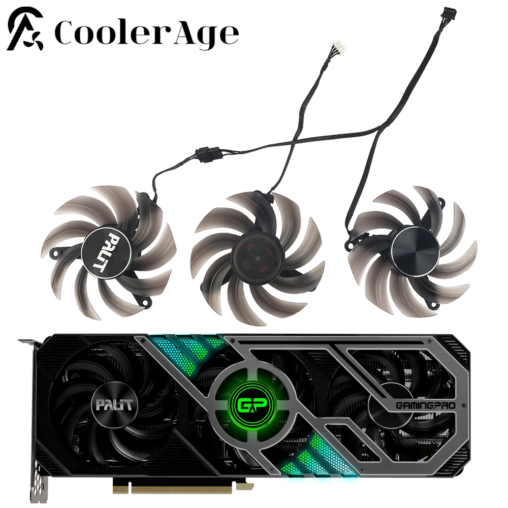 Ventola Scheda Video Per Palit Geforce Rtx 3090 24Gb Gamingpro Oc 82Mm Fd8015U12D Rtx3090 Scheda Grafica Di Ricambio Ventola Di Raffreddamento