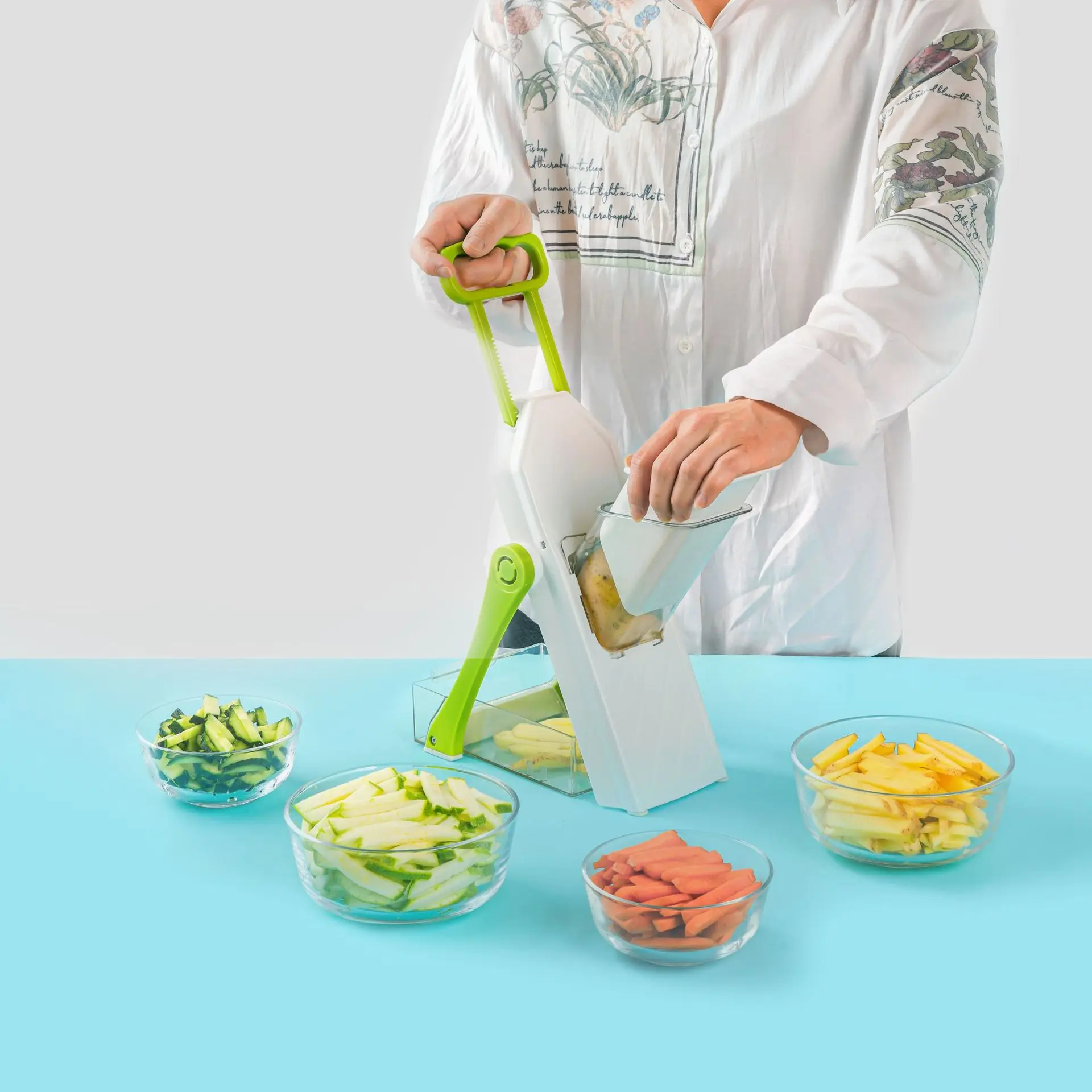 Multifunctional Kitchen Vegetable Cutter Chopper Adjustable Blade Slicer Cooking Gadge Knifes Cutting Kitchen Tool Accessories ﻿