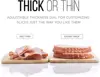 Electric Deli Slicer With Adjustable Slices, Stainless Steel Blades, Safe Feet - For Ham, Cheese, Bread, Fruit & Veggies 3