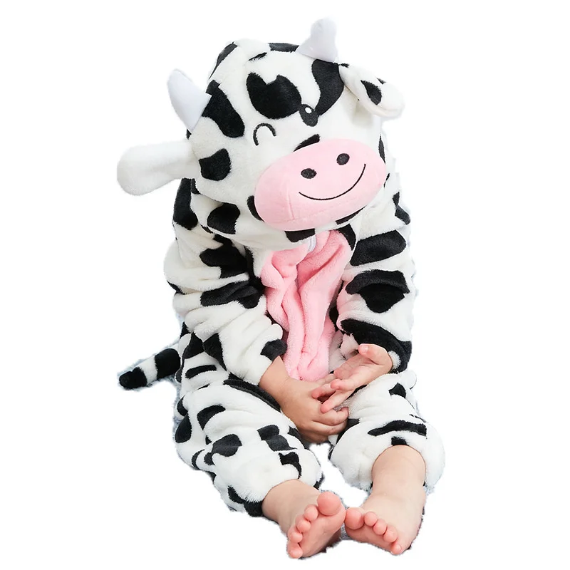 Kids Pajamas Kigurumi Animal Panda Unicorn Tiger Onesie Winter Costume Flannel Girl Boy