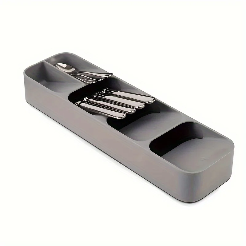 Kitchen Utensil Holder Cutlery Storage Tray Knife Holder Spoon Forks Tableware Organizer Container Box For Knives Block Rack