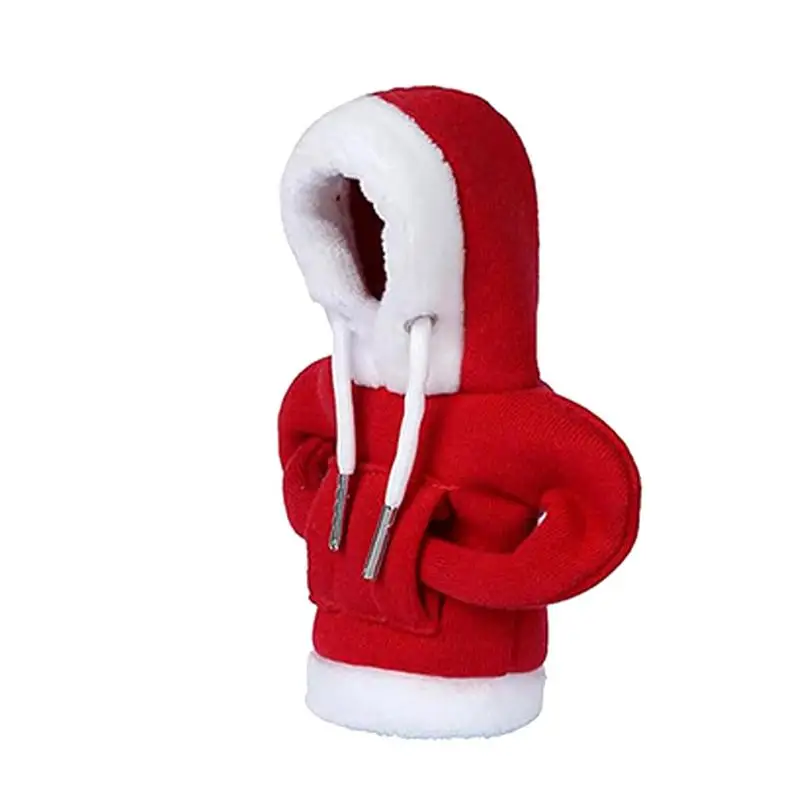 

Car Shifter Covers Portable Gearstick Hoodie Car Interior Decoration Speed Lever Sweatshirt Cover Christmas Car Decor