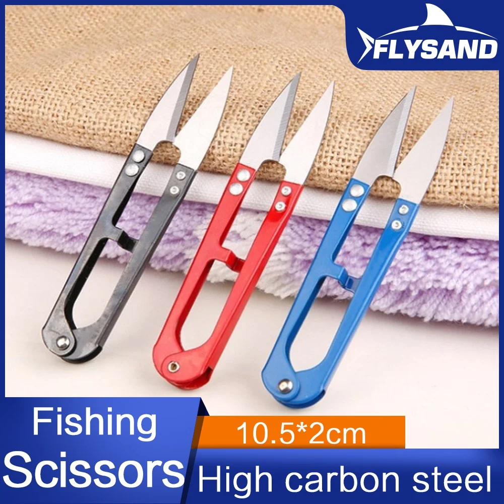 FLYSAND Fishing Line Scissor Portable Folding Safety Scissors Comfortable  Zinc Alloy Grip Sharp Stainless Steel Safety Blade