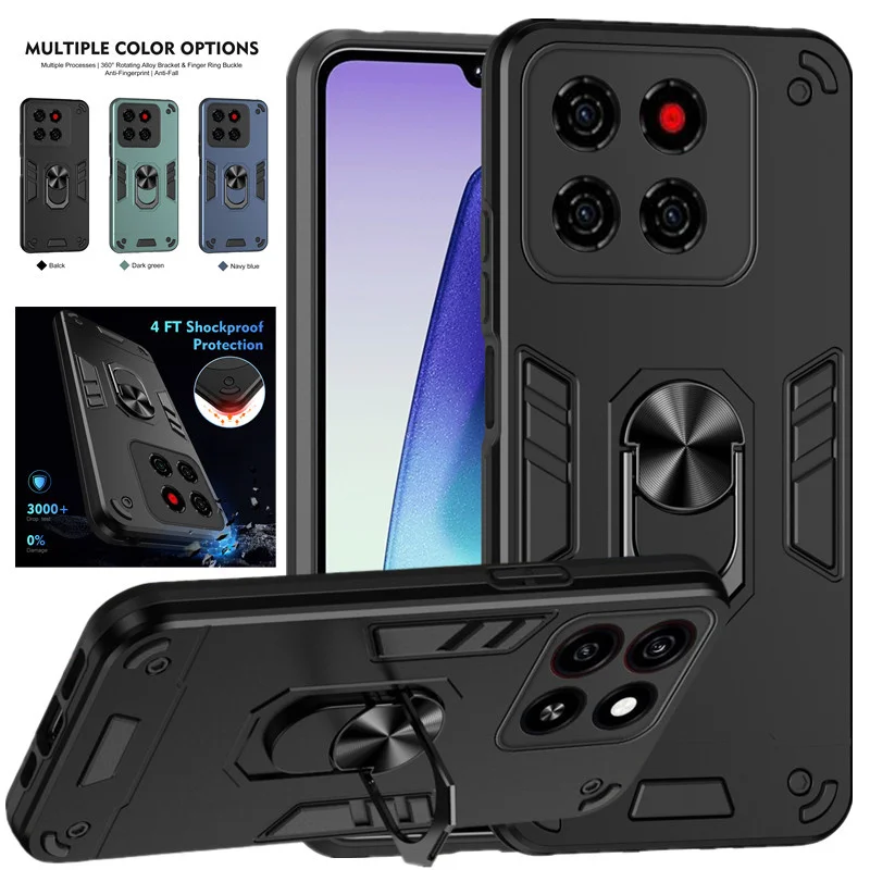 Rugged Shockproof Case with Ring Stand Holder