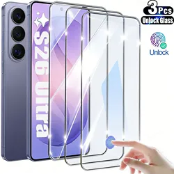 Premium 3 - Pack Fingerprint Unlock Tempered Glass Screen Protectors, 9H Hardness - 3 Pieces (Galaxy S26 Ultra)