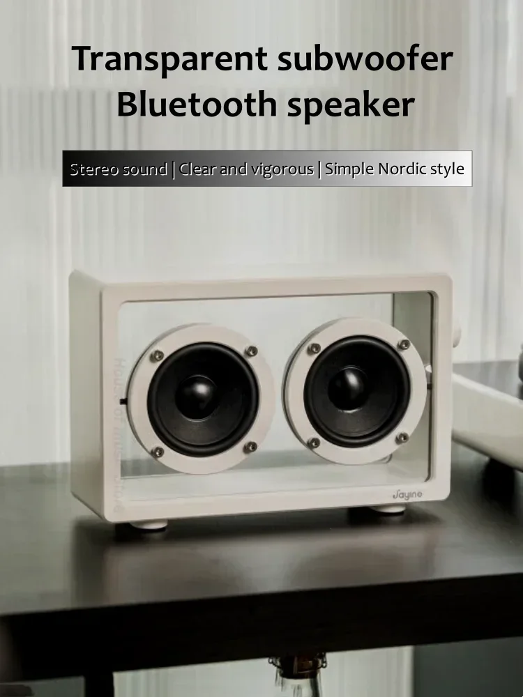 

Wireless Bluetooth Speakers Audio Home Desktop Mini Transparent Portable Computer Speakers Subwoofer Outdoor Gift