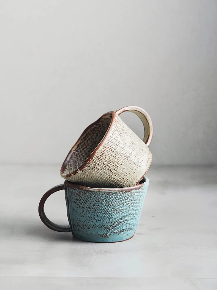

1 Piece Japanese Vintage Ceramic Mug 300ml Office Drinkware Water Cup Coffee Mug For Living Room Kitchen Caneca