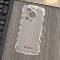 Black Transparent TPU Soft Phone Case - Protective Silicone Shell Cover for Blackview BL7000 (Clear)