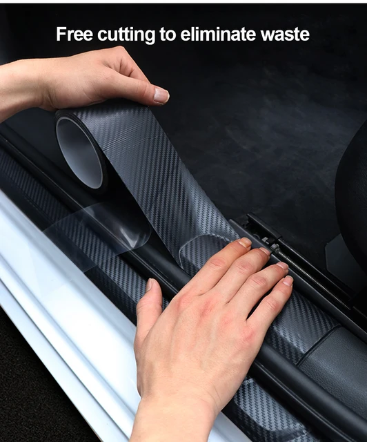 Hood Carbon Fiber Wrapuniversal 3d Carbon Fiber Door Sill Protector Film -  Anti-scratch & Waterproof