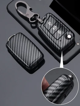 Custodia portachiavi in ABS in fibra di carbonio per VW Volkswagen Polo Golf 4 5 6 7 T5 Passat B6 B5 Skoda Octavia A5 A7 Seat Leon Ibiza Ateca 4 Custodia portachiavi in ABS in fibra di carbonio per VW Volkswagen Polo Golf 4 5 6 7 T5 Passat B6 B5 Skoda Octavia A5 A7 Seat Leon Ibiza Ateca - Custodia portachiavi in ABS in fibra di carbonio per VW Volkswagen Polo Golf 4 5