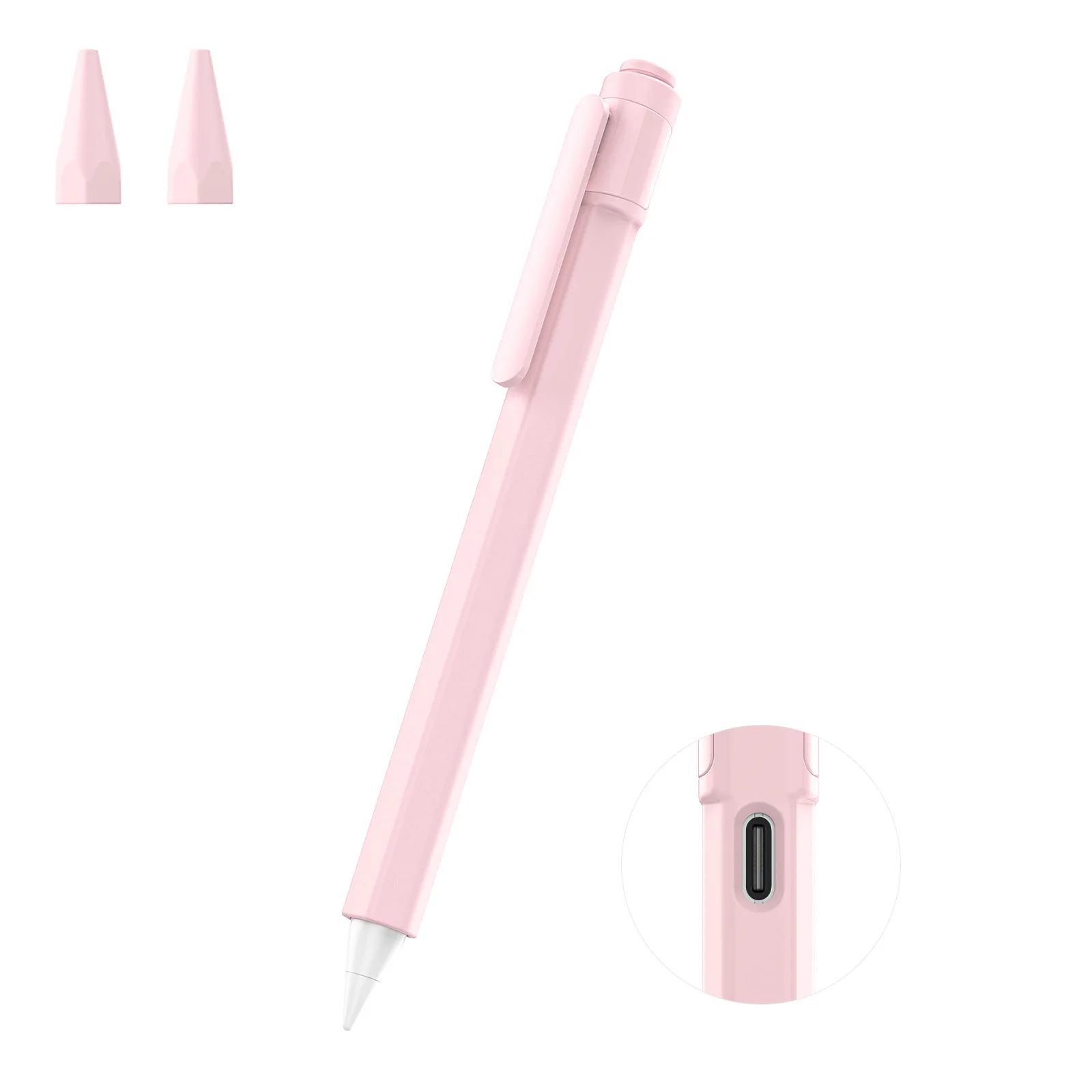 Custodia Per Matita Moko Per Apple Pencil (Usb-C), Custodia Protettiva Per La Pelle, Tappi Anti-Smarrimento E Ricarica Usb-C Disponibile, Portamatite