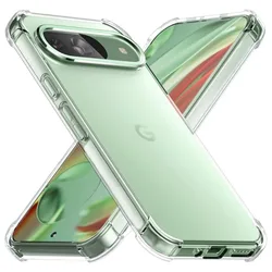 Protective Shockproof Bumper Case with Reinforced Corners for Google Pixel 9 Pro XL (Transparent)