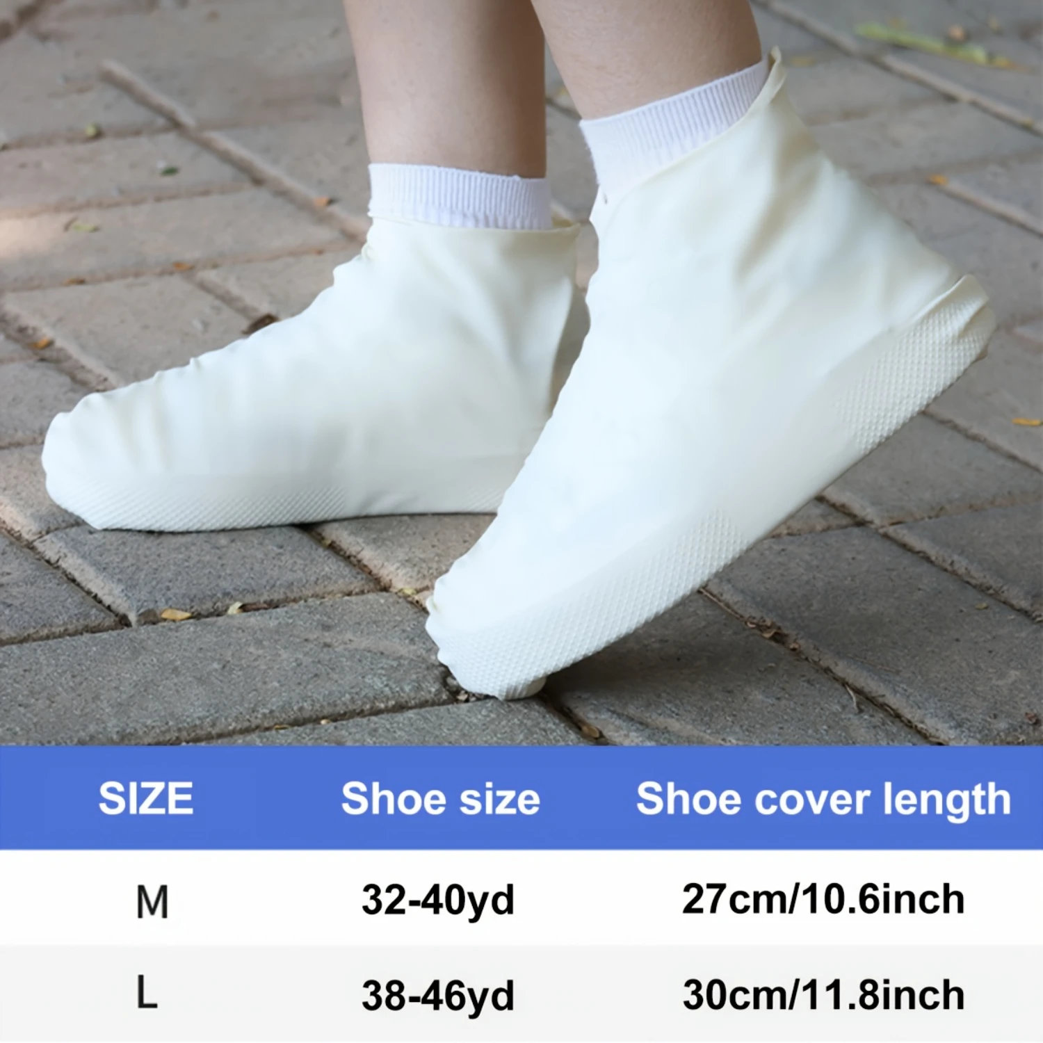 Waterproof Latex Rain Shoe Cover for Men and Women-Thickened, Non-Slip, Wear-Resistant-Outdoor Rain Boots for Rainy Days