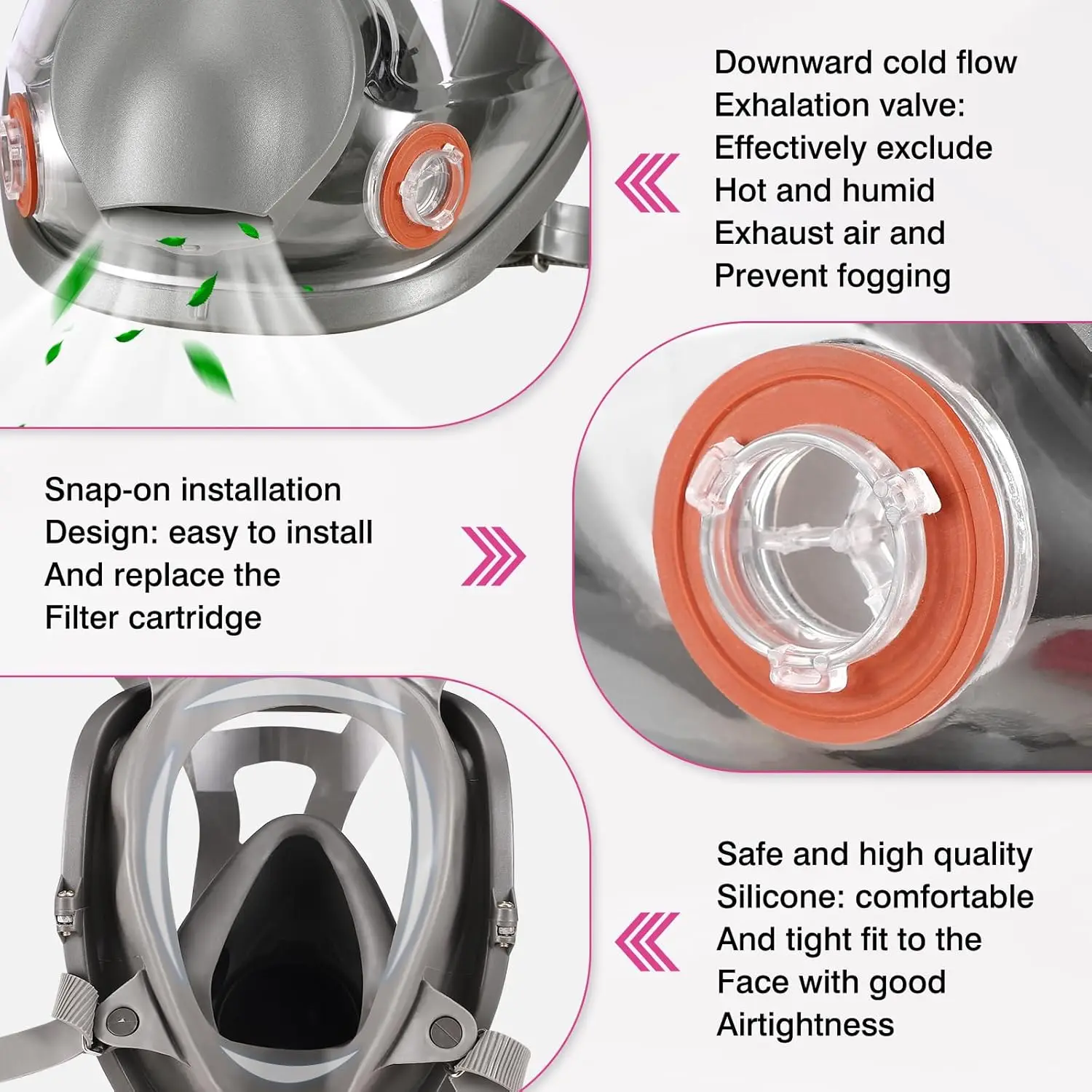 قناع واقي من الغاز المضاد للضباب 6800، لوحة صناعية...