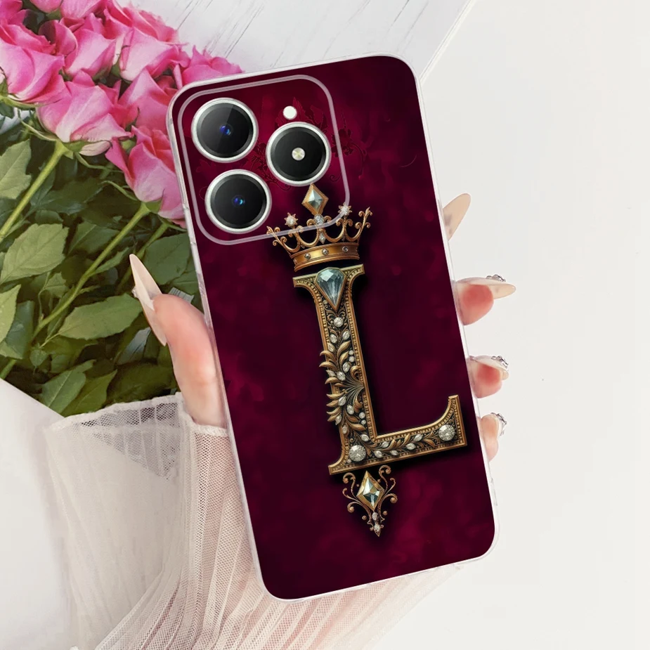 Cute Crown Letters Soft Slim Phone Case - Stylish Protective Cover