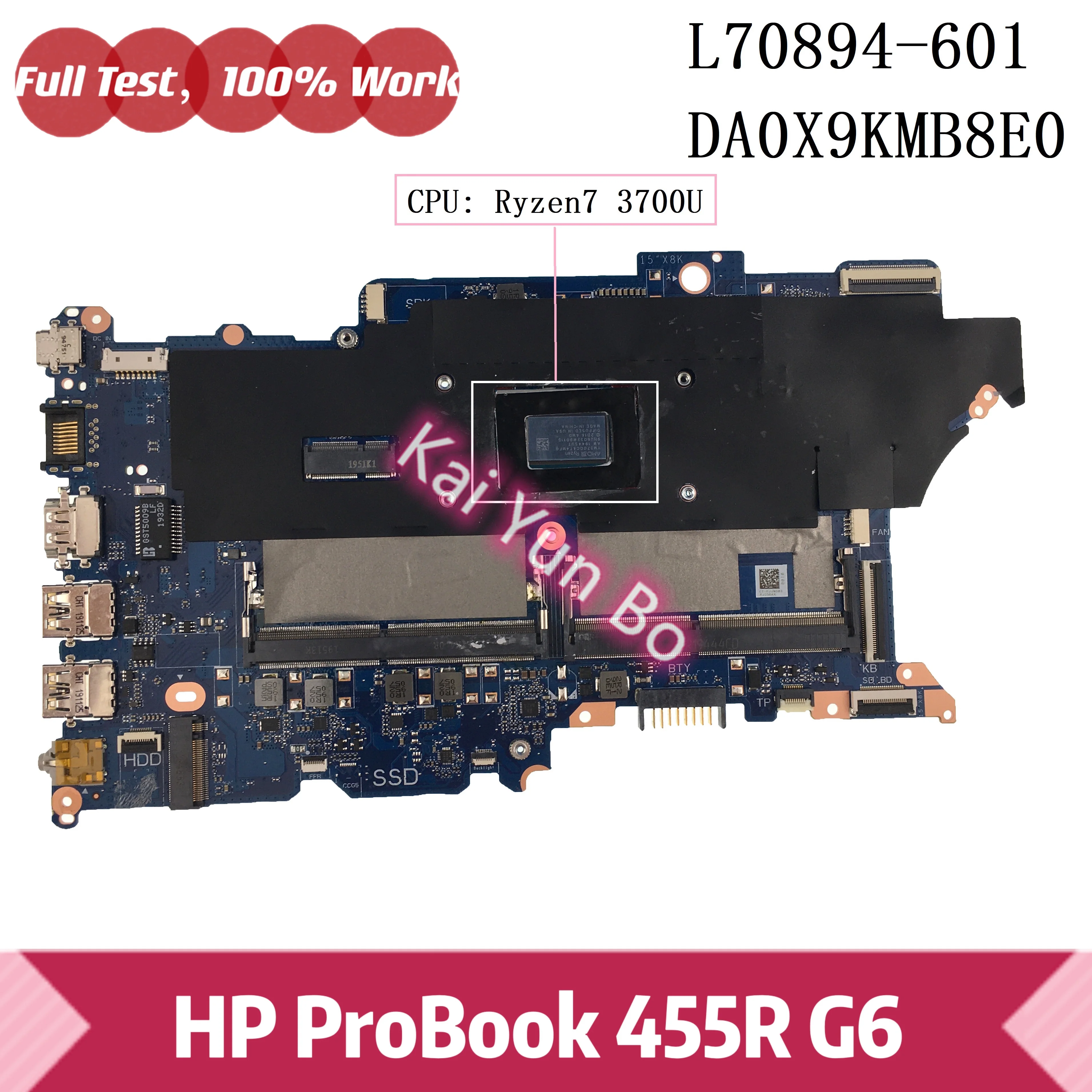 

L70894-001 L70894-601 Mainboard For HP Probook 455R G6 Laptop Motherboard W Ryzen7 3700U CPU DDR4 DA0X9KMB8E0 X9K 100% Test Work