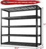 48.2''W Garage Shelving Heavy Duty Loads 3010LBS Garage Storage Shelves Heavy Duty Shelving 5 Tier Adjustable Metal Shelving 3