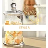 Crystal Wedding Decor Transparent Glass Crafts Three Styles Candy Jars Grain Storage Bottle 4