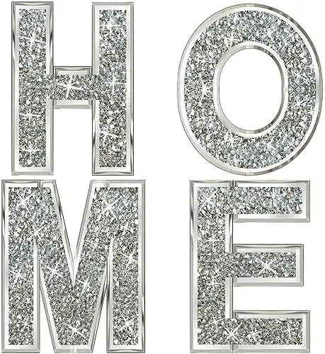 

pcs Independent Letters Home. Crystal Diamond Letters. Silver Mirror Glass Home Decoration for , Fireplace, Bookshelf and Table.