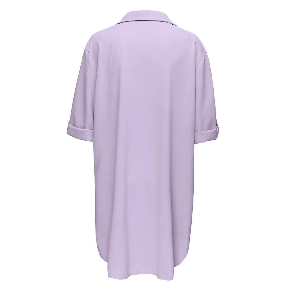 원피스 비치 홀리데이 쉬폰 셔츠, 편안한 커버업 패션 정사이즈, 단색 자외선 차단, 범용 내구성