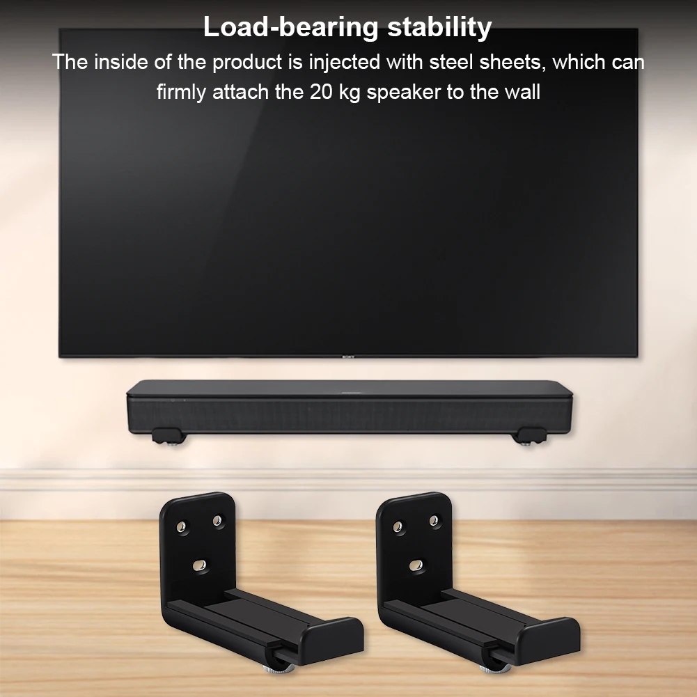 Soundbar Mount Bracket Anti-Drop Sound Bar Speaker Wall Shelf Holder Wall Mount for Samsung Sony Bose Most Soundbars Accessories