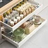 Kitchen Pull-out Retractable Cabinet Ultra-deep No-punch Divider Inside Shelf Pots And Pans Scalable Slide Drawer Organizers 4