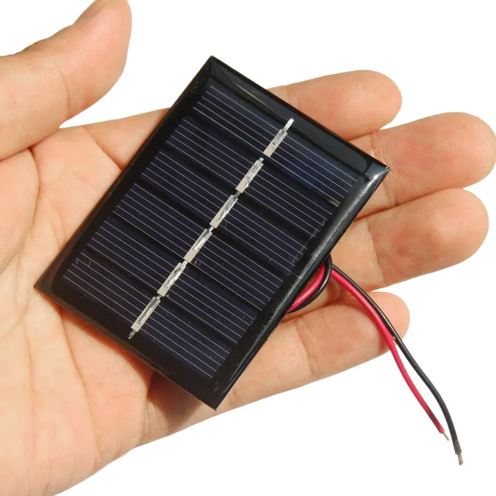 Solar Panel 0.3W 3V Solar Battery Charger DIY Battery Kit Mobile Phone Charger with Cables and Wires Emergency Use