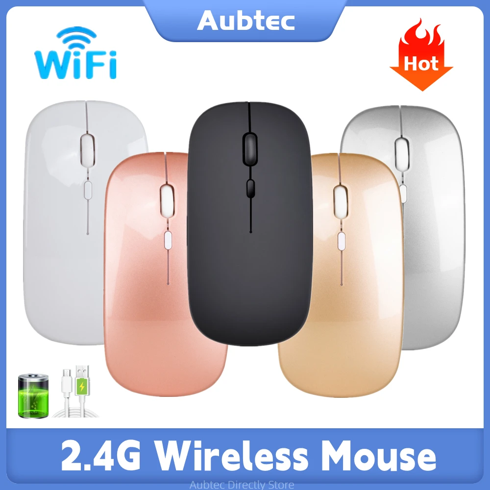 Mouse Wireless 2.4G Mouse Ricaricabile Computer Wireless Silent Mause Mini Mouse Ergonomico Mouse Ottico Usb Per Mouse Portatile Pc
