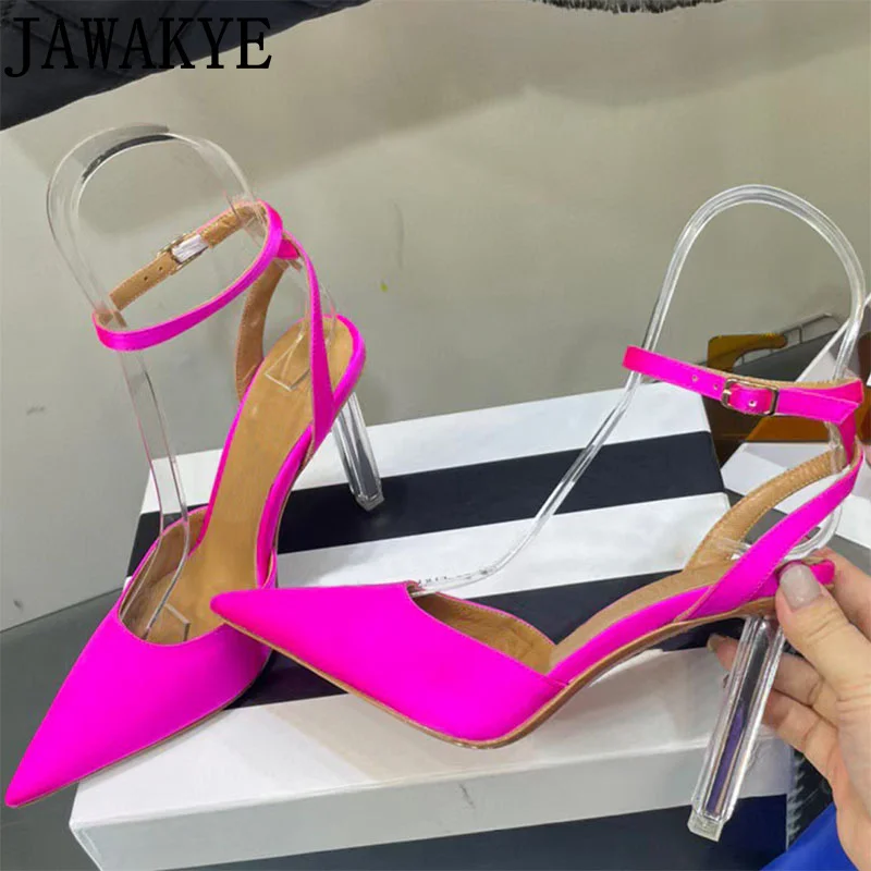 

High Heel Bridal Pumps Formal Ladies Wedding Party Shoes Sexy Pointed Satin Slingbacks Designer Brand Summer Shoes Women 2023