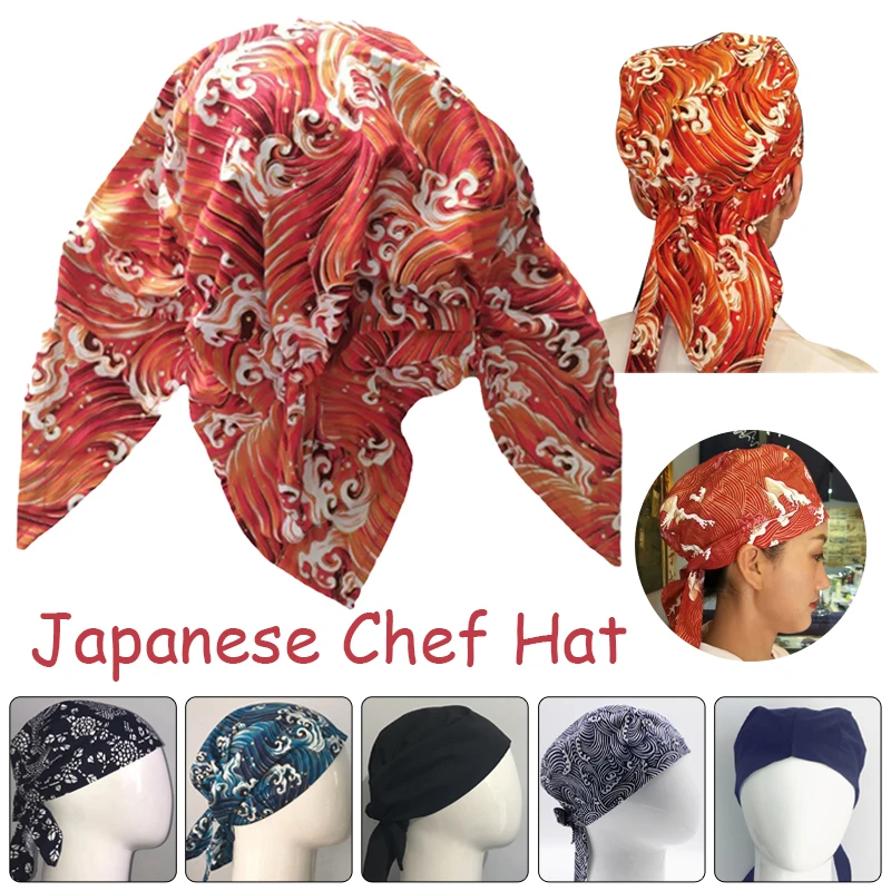 Japanischer Stil Küchenarbeitshut Unisex Küche Kopftuch Lebensmittelgeschäft Kochmütze Restaurant Uniformen Hotel Sushi Restaurant Kochmütze – Detail 3