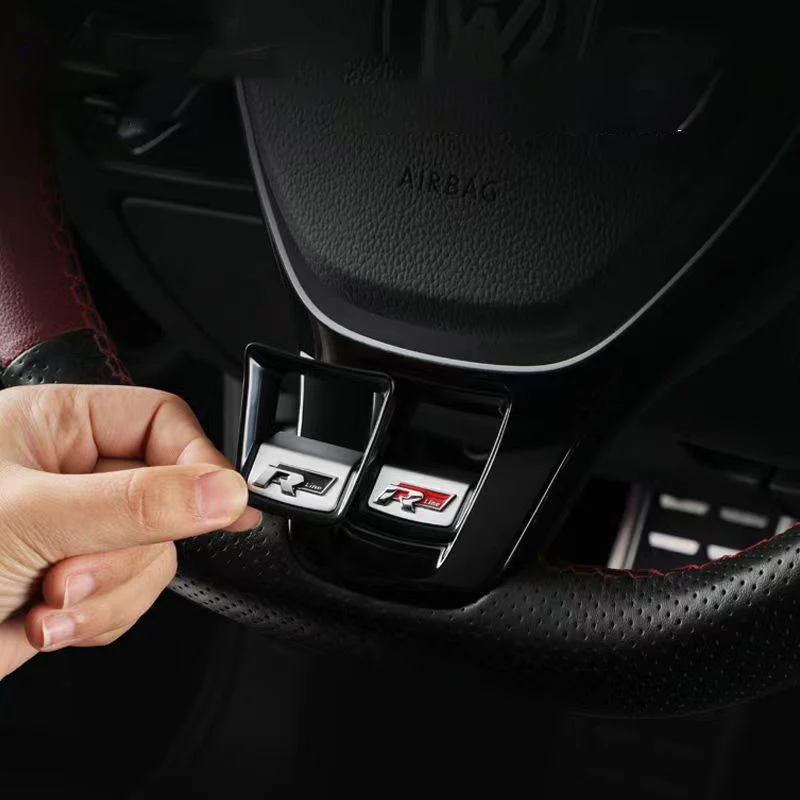 Rline R Logo Car Steering Wheel Emblem Sticker Accessories For