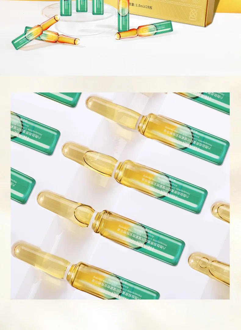 28 Pieces Set Six Peptide Collagen Anti Wrinkle Firming Ampoule Essence Anti-aging Light Line Essence Liquid Beauty Salon Kit 5