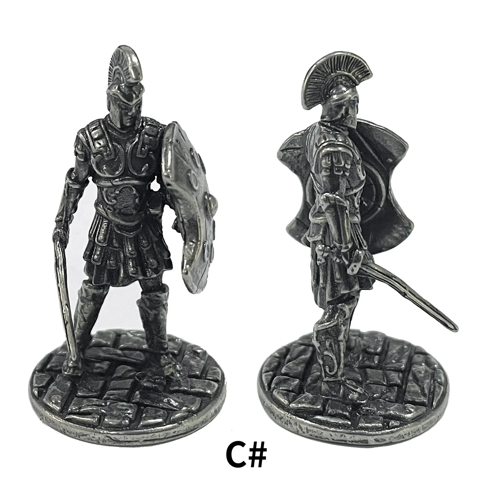 1pcs Ancient Spartan Rome Soliders Figurines Miniatures Vintage Metal Soldiers Model Statue Desktop Car Ornament Auto Decor Gift