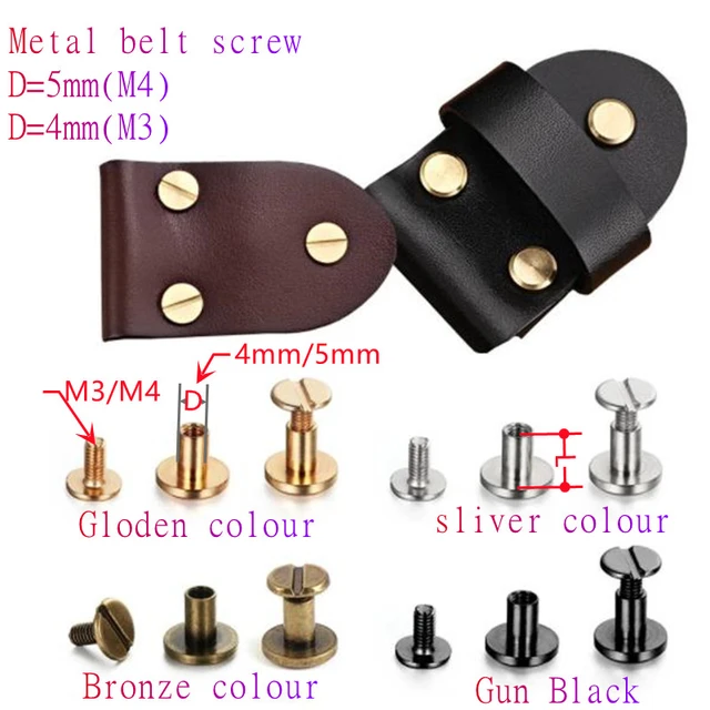 Chicago Screws with Slotted Precision Screw for Leather Belt