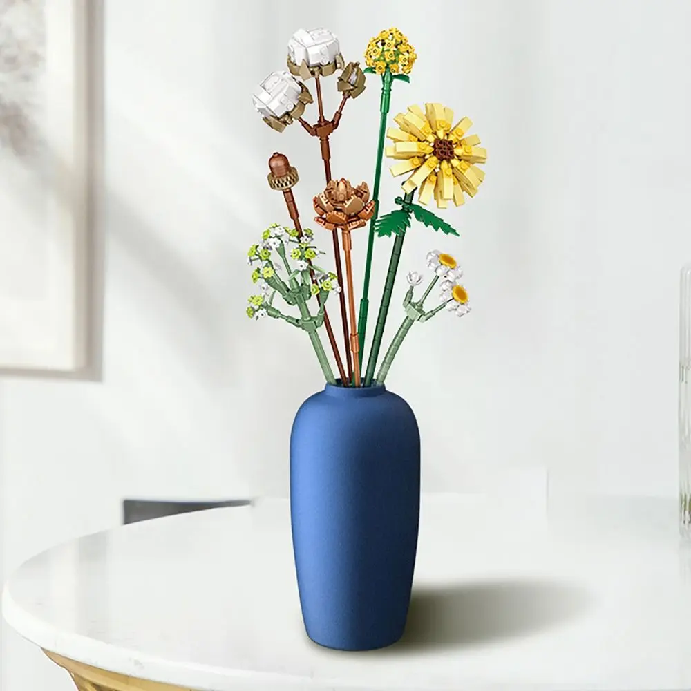 

646/680/534 шт., Детский конструктор «Букет цветов»