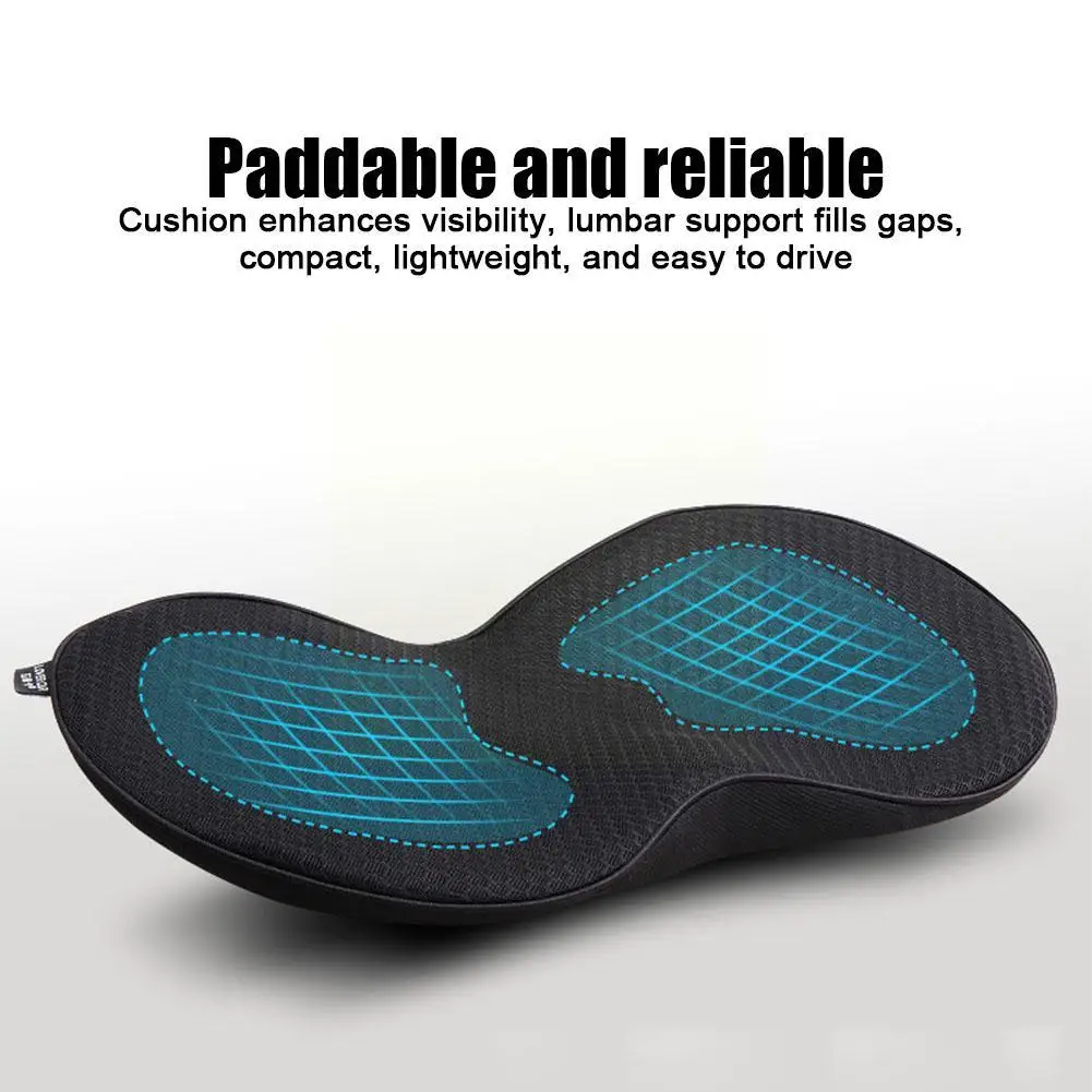 2 In 1 Car Cushion Lumbar Support Pillow Slow Ergonomic Foam Cushion Relief Pain Back Pad Auto Lower Rebounding M T5h9