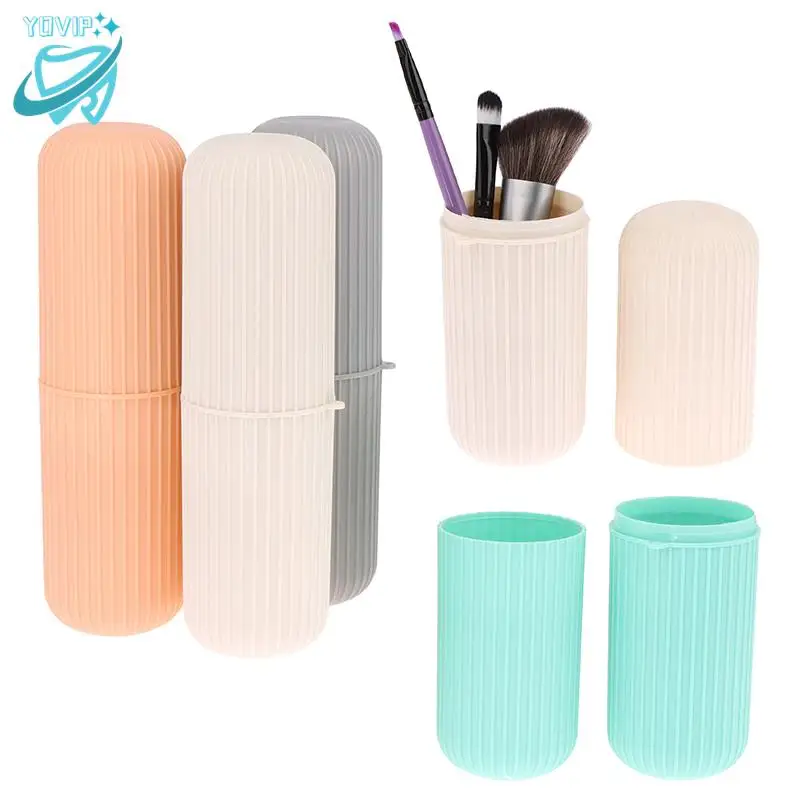 

Travel Portable Toothbrush Cup Bathroom Toothpaste Holder Storage Case Box Organizer Travel Toiletries Storage Cup