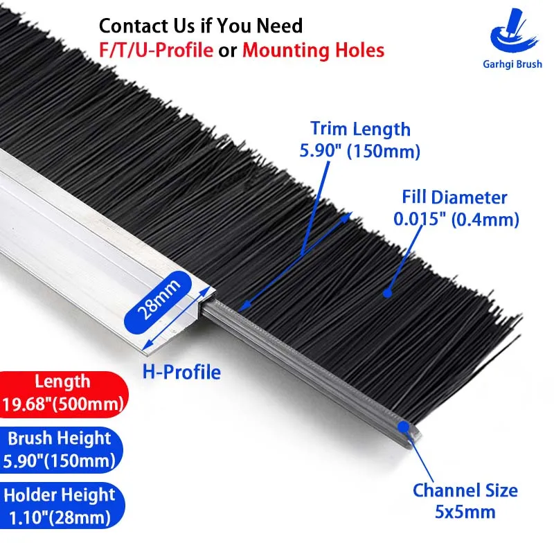 Versatile Weatherproof Sealing Brush for Doors and Windows – Dust and Insect Barrier