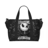 Custom The Nightmare Before Christmas Beach Tote Bag for  Extra Large Gym Carry On Halloween Skull Jack Skeleton Travel Bags 1