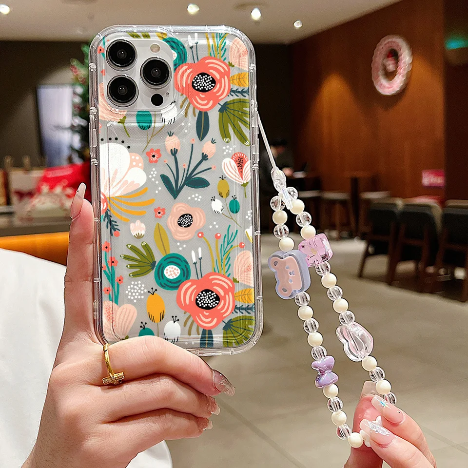 スマホアクセサリー DECO depuis1985 3D FLOWER MALTI CHAIN
