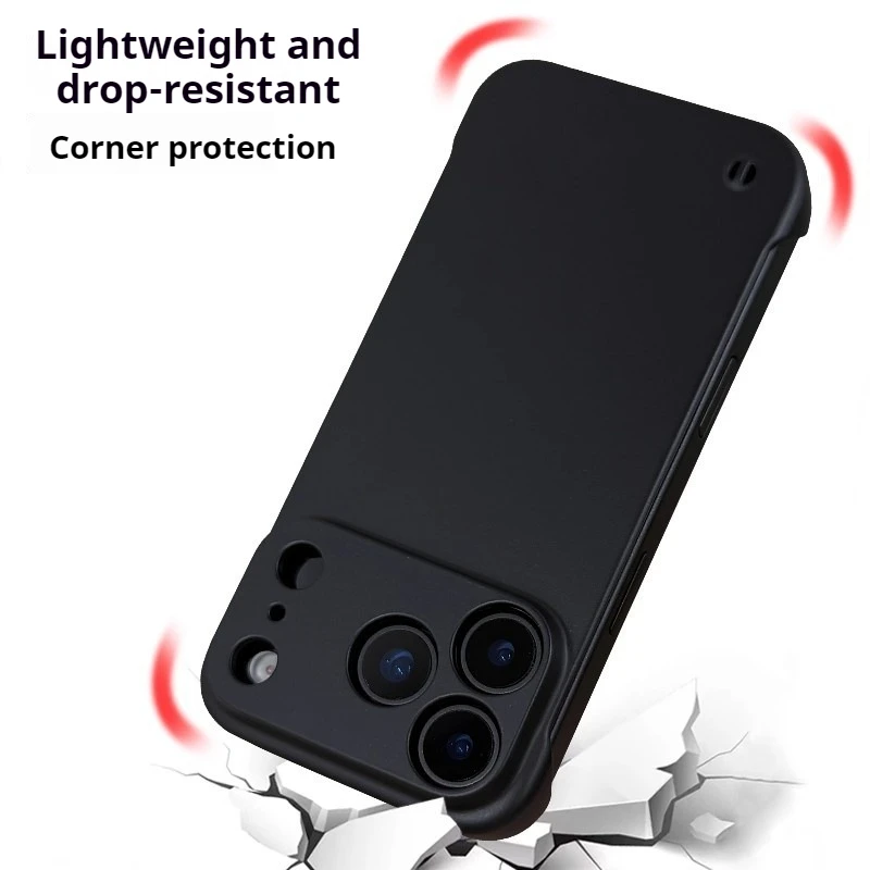 Ultra Thin Minimalist Borderless Phone Case - Frameless Skin-Friendly Hard Matte Cover
