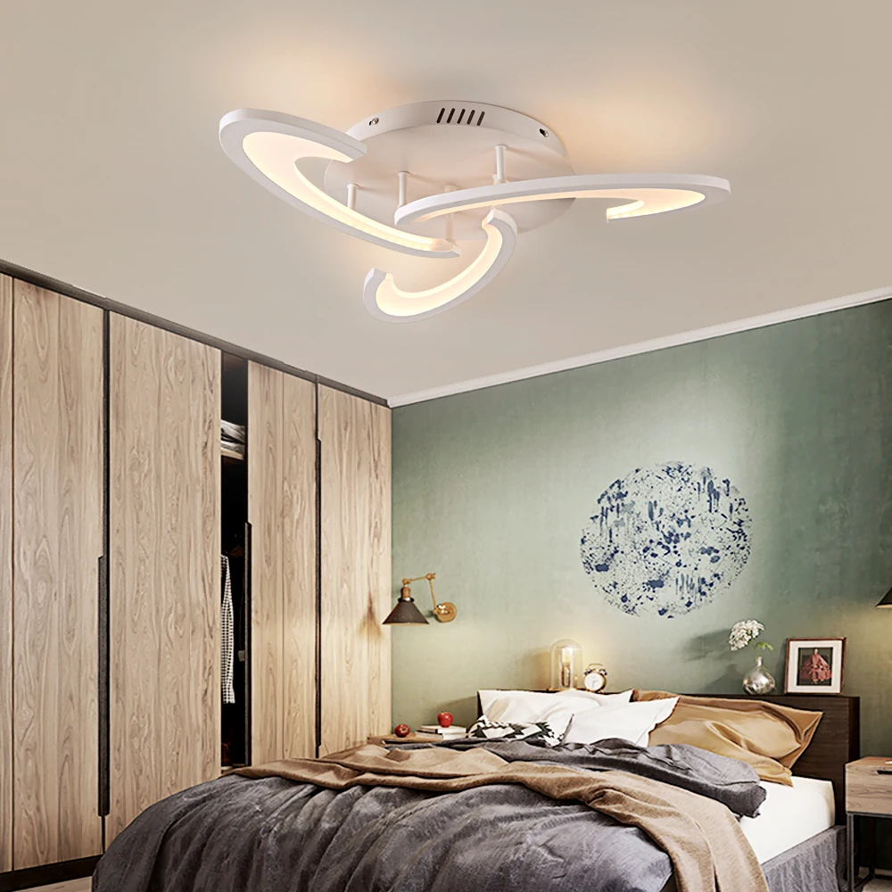 

LED Ceiling Lights Iron Acrylic Ceiling Lamp For Living Dining Room Bedroom Modern Flowers Shape Lighting Fixtur