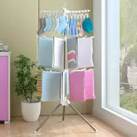 Stainless Laundry Folding Drying Rack Clothes Towel Dryer Hanger Stand 1