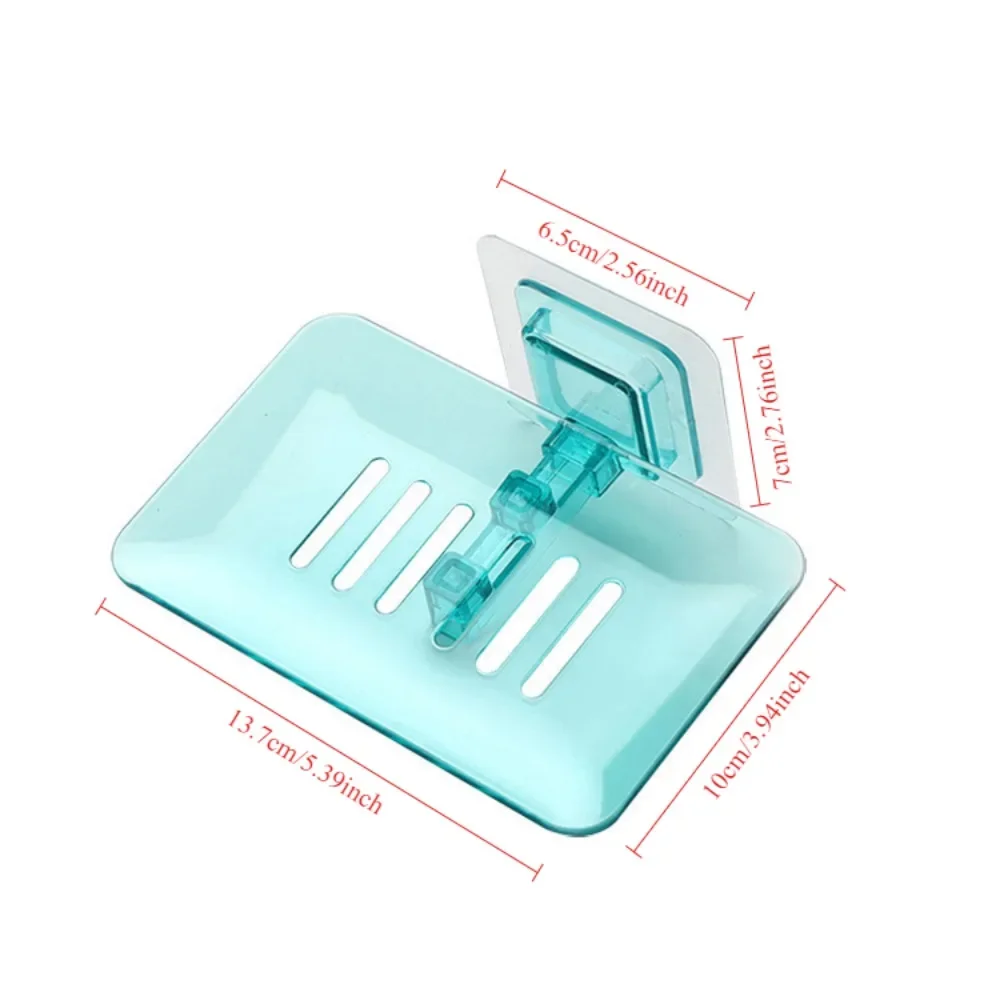 Soap Holder New Soap Rack No Drilling Wall Mounted Double Layer Holder Soap Sponge Dish Bathroom Accessories Dishes Self Adhesive