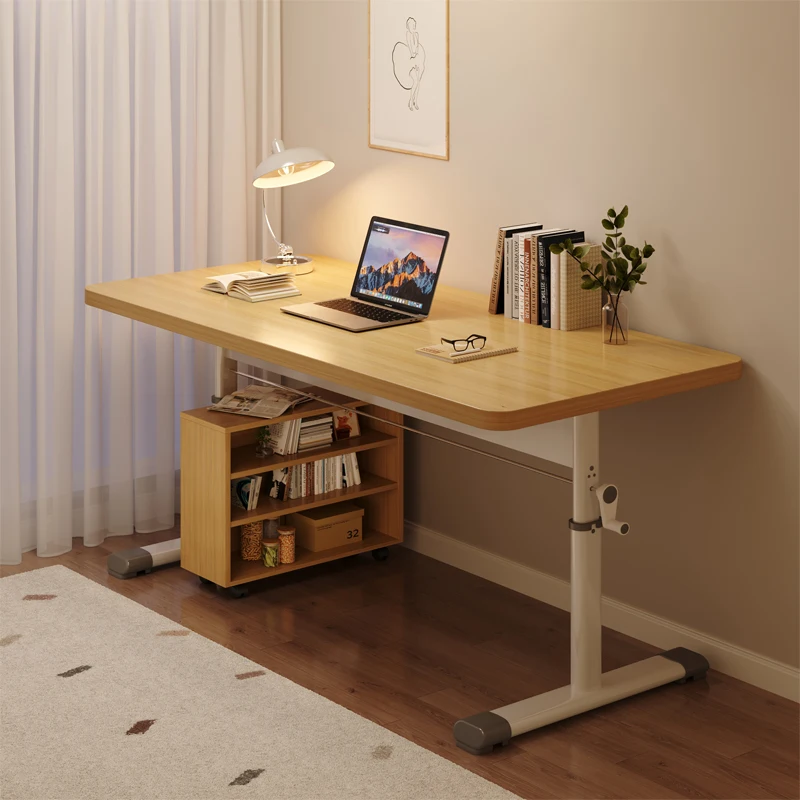 Wood Desk Storage Office Table Long Cabinet Gaming Study Office Table Bedroom Wooden Escritorios De Ordenador Home Furniture