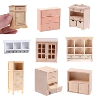 1:12 Dollhouse Miniature Storage Cabinet Chest Of Drawers Locker Vertical Model Furniture Home Decor Toy Doll House Accessories 1