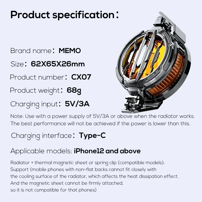 2 in 1 Magnetic Phone Cooler Fan for Gaming & PUBG S775a823218614009aa75309d4a9eca52g
