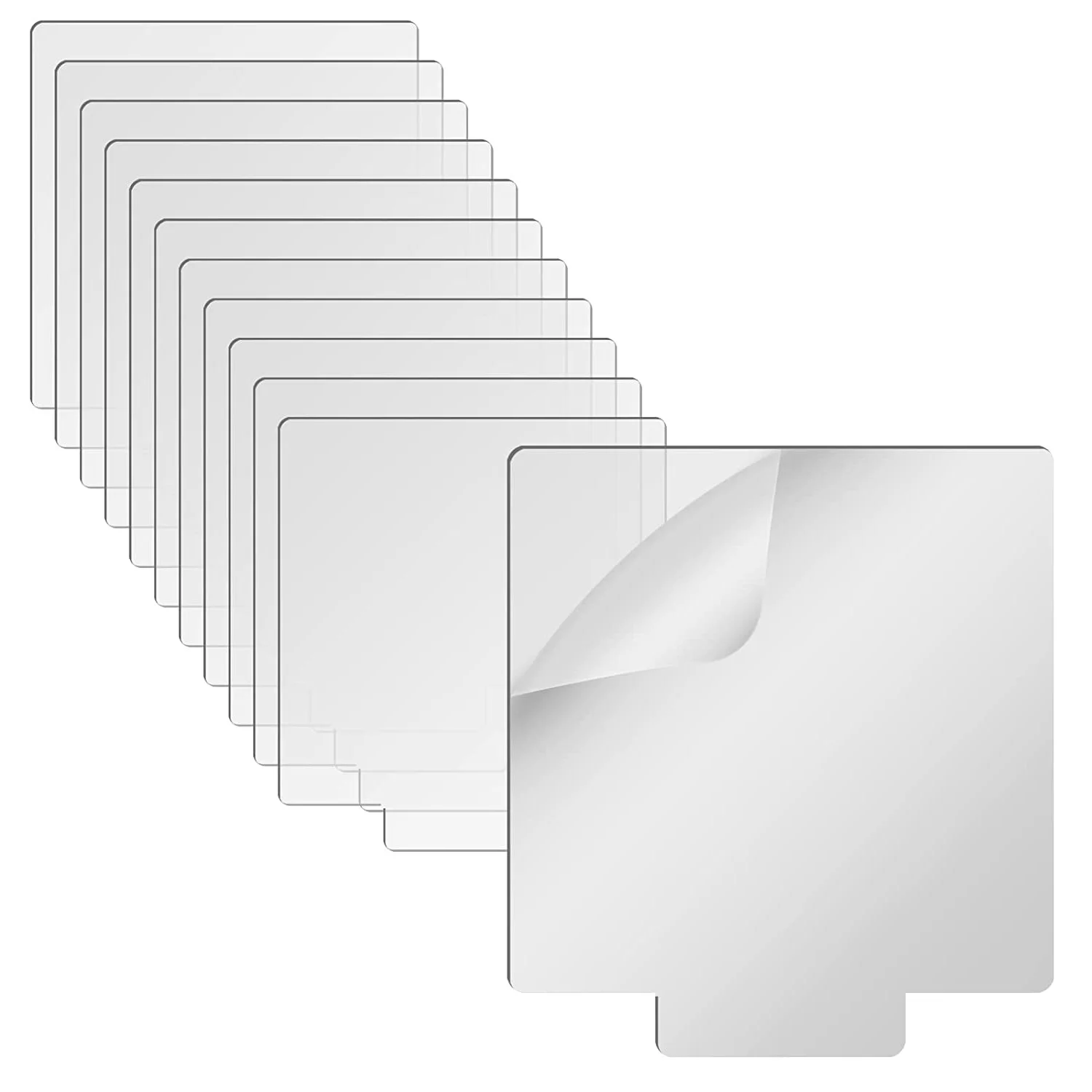 

30/20/10 Pcs Clear Acrylic Creative Light Board Clear Plexiglass LED Light Base Square Table Desk DIY Display Crafts Project