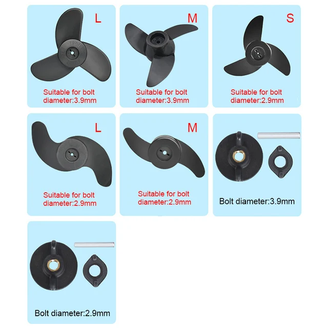 Elica Per Motore Elettrico Pesca HUOPU - 3 Pale, Per Spinta 55-86 Libbre