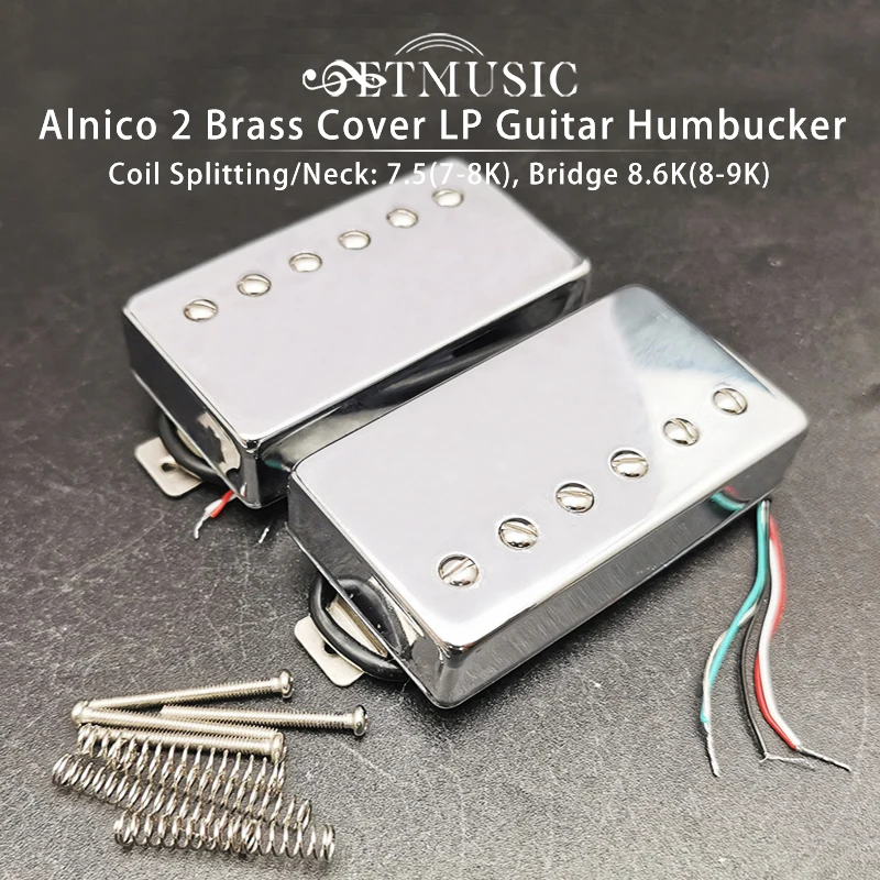 Alnico 2 Humbucker Guitar Pickup 4 Coil Cable 7.5k/8.6k Coil Splitting